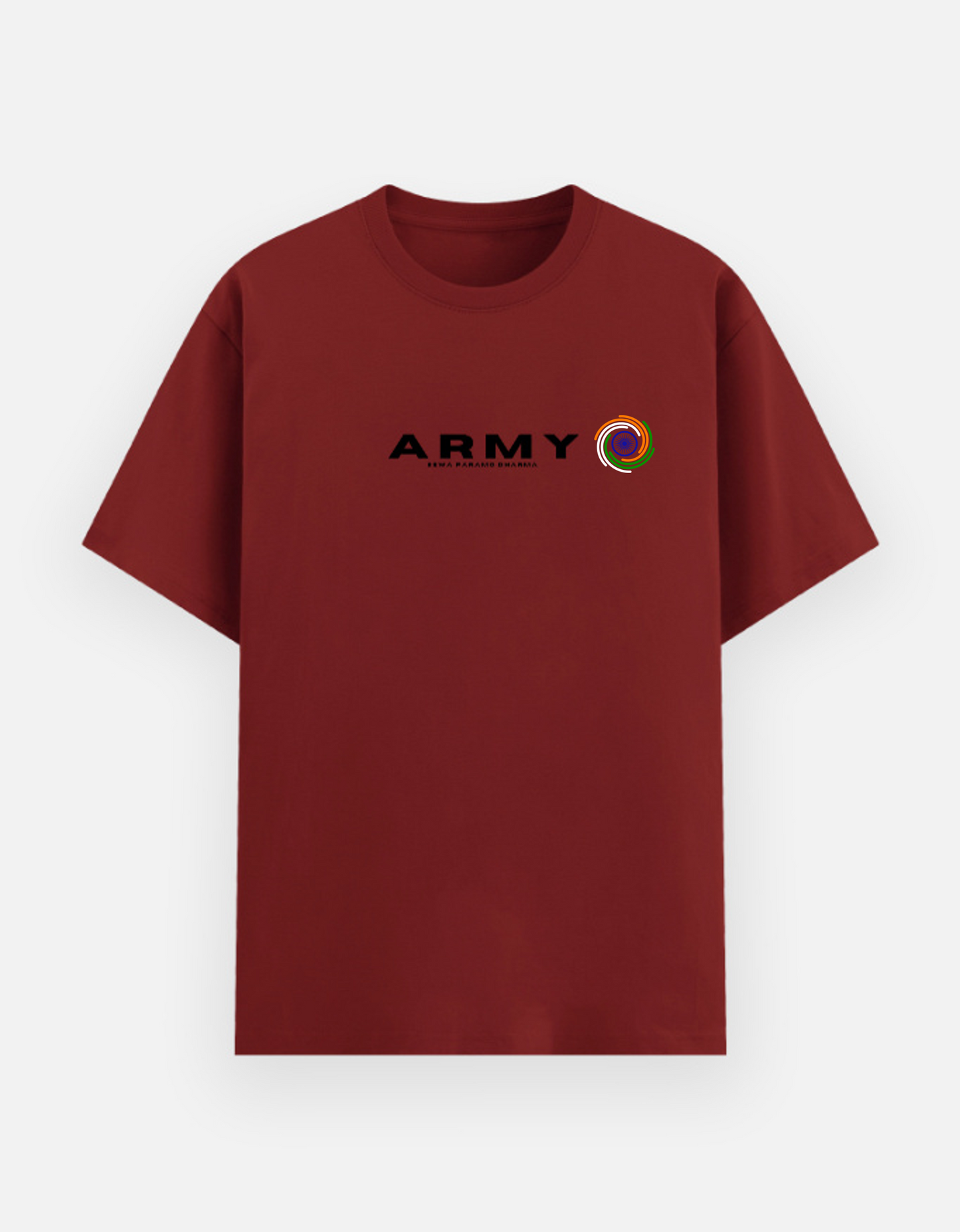 Indian Army Tribute Graphic T-Shirt 180 GSM— Bold Military Print, 100% Cotton