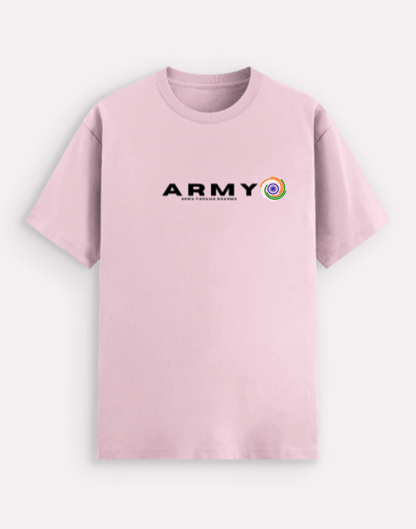 Indian Army Tribute Oversized Graphic T-Shirt — Bold Military Print, 100% Cotton