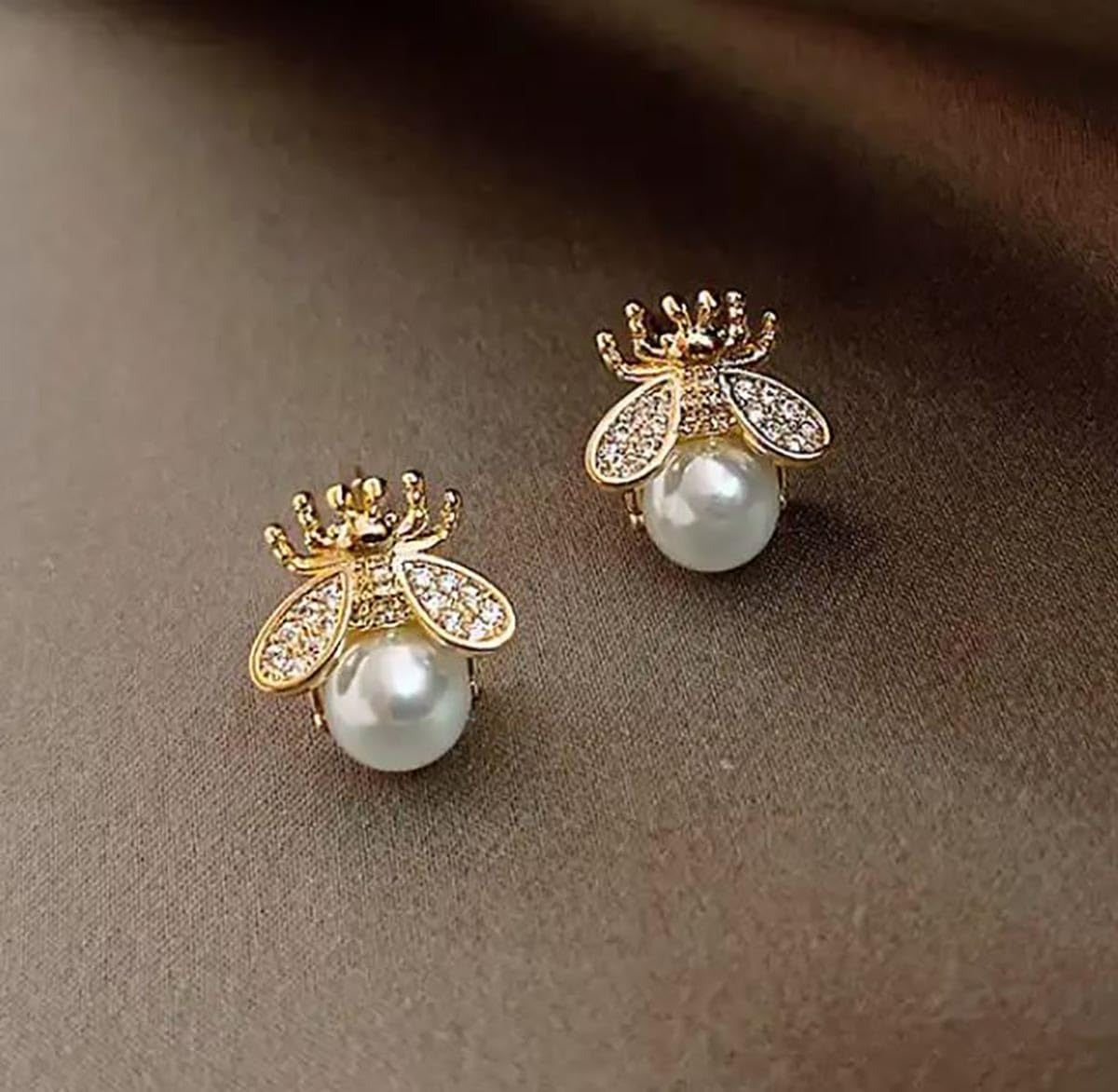 Bee Love Gold Plated Earrings