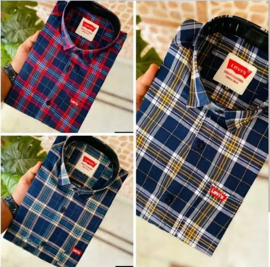Levis Mens Checkered Shirts in Pack of 3 I COD Available