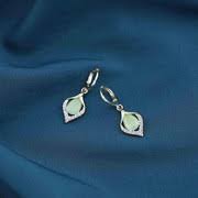 Green Stone Drop Earring