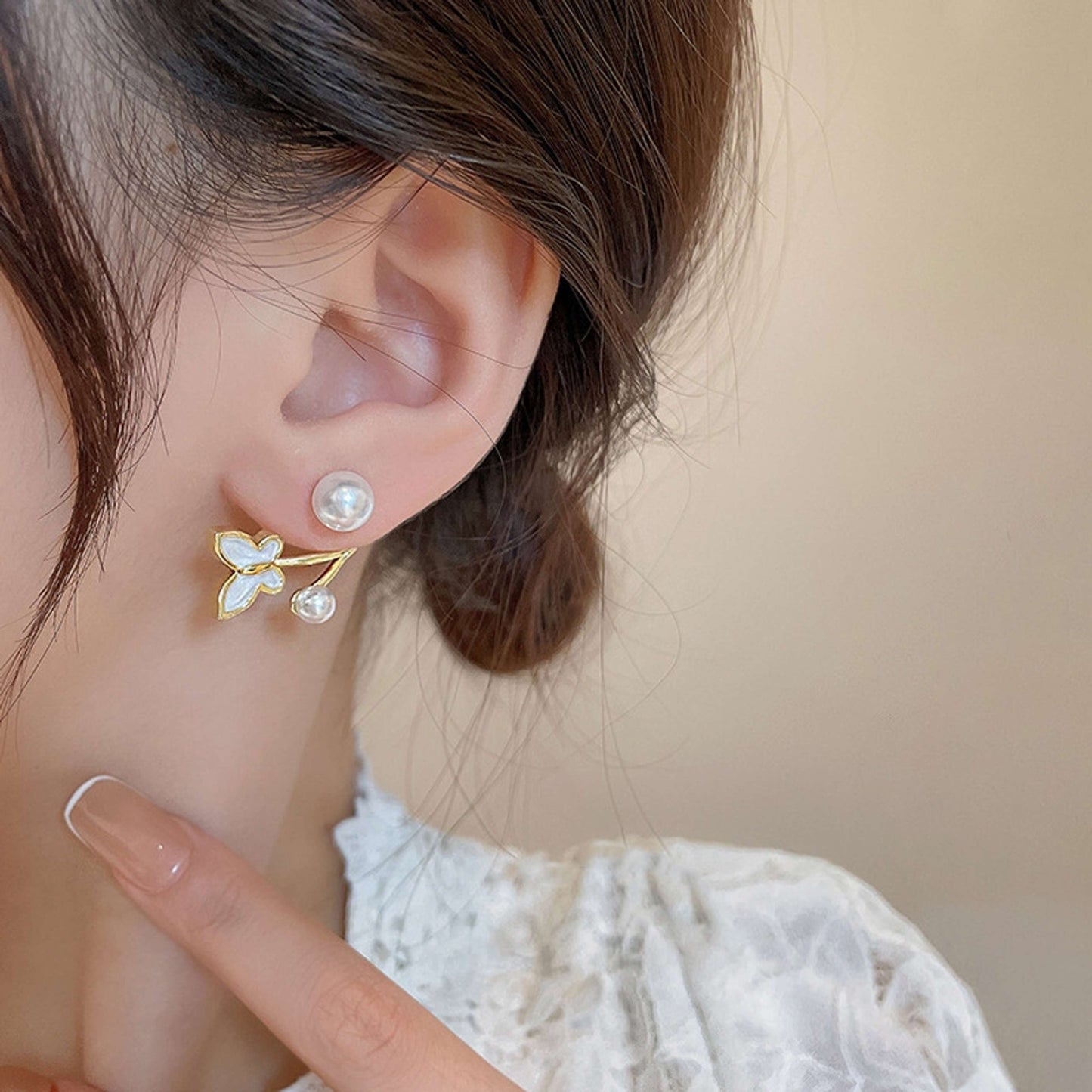 Korean Style Butterfly Oil Earrings