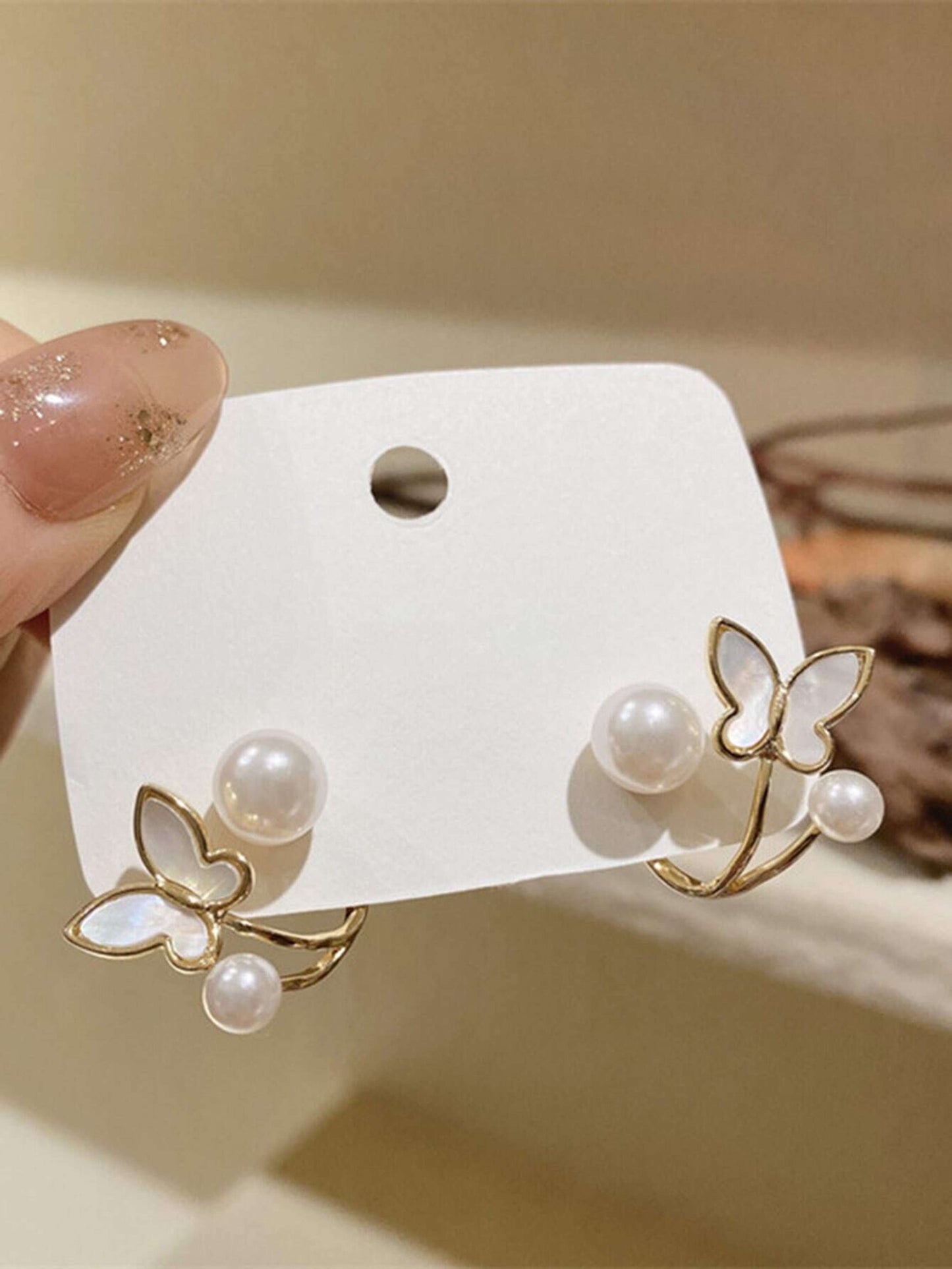 Korean Style Butterfly Oil Earrings