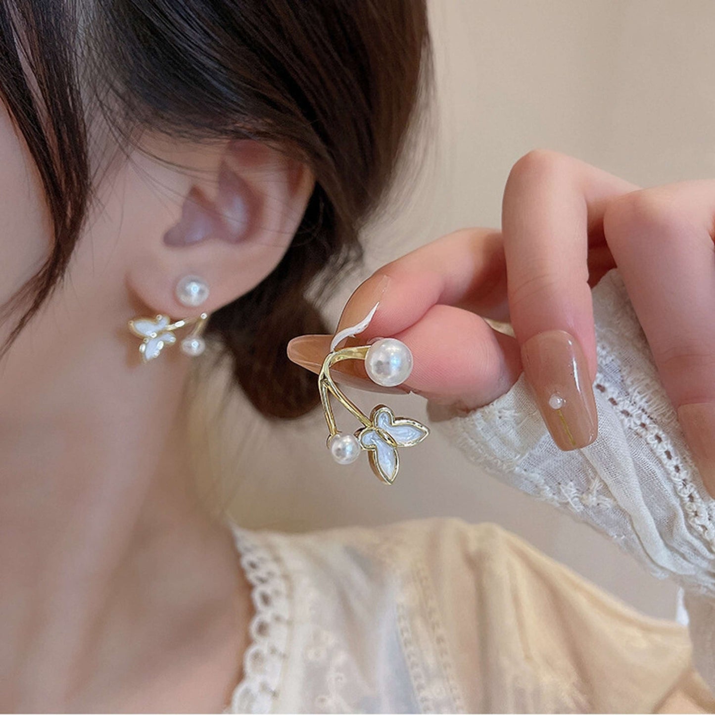 Korean Style Butterfly Oil Earrings